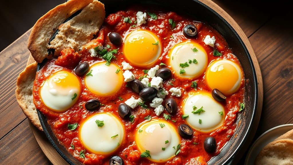 Brick-Red Shakshuka with Chickpeas, Feta and Smoked Paprika