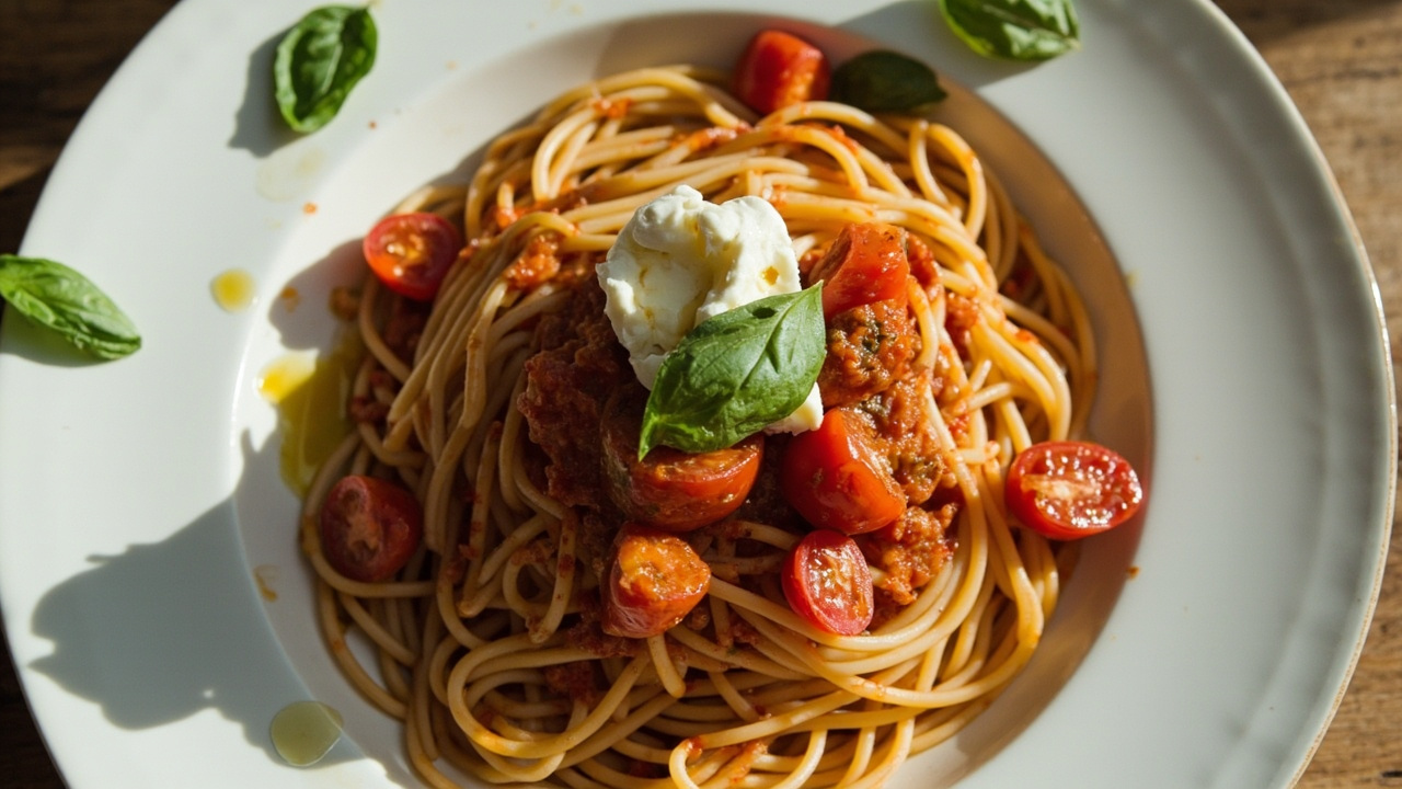 Burrata with Rustic Tomato Sauce