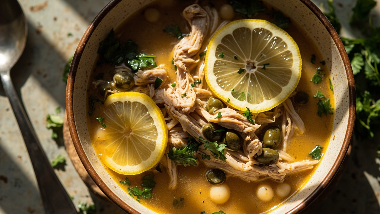 Italian Chicken Soup with Lemon & Caper