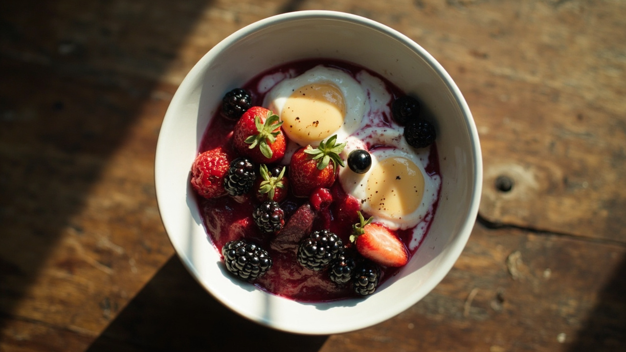 Mediterranean Berry Protein Bowl with Honey-Toasted Granola