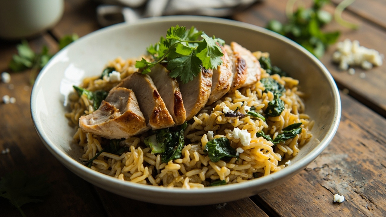 Mediterranean Chicken Spanakorizo