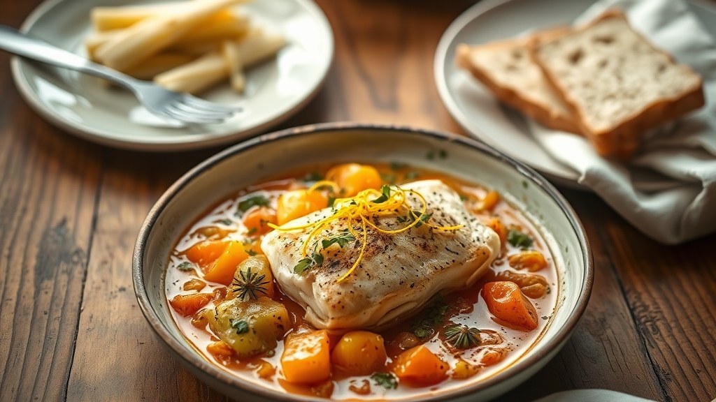 Provençal Cod Stew with Fennel, Saffron & White Beans