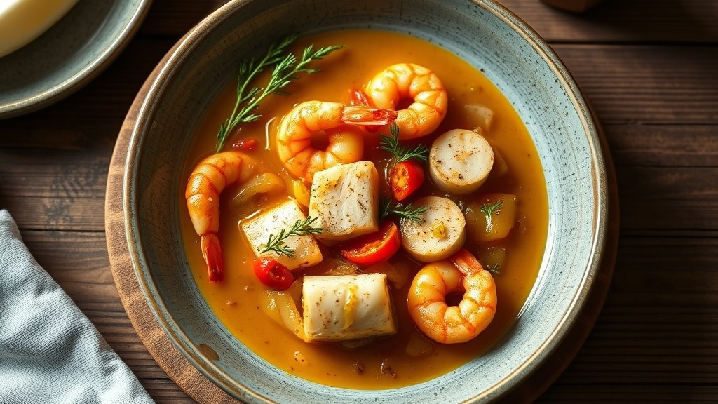 Provençal Saffron Fish Stew with Fennel, Cod & Shrimp