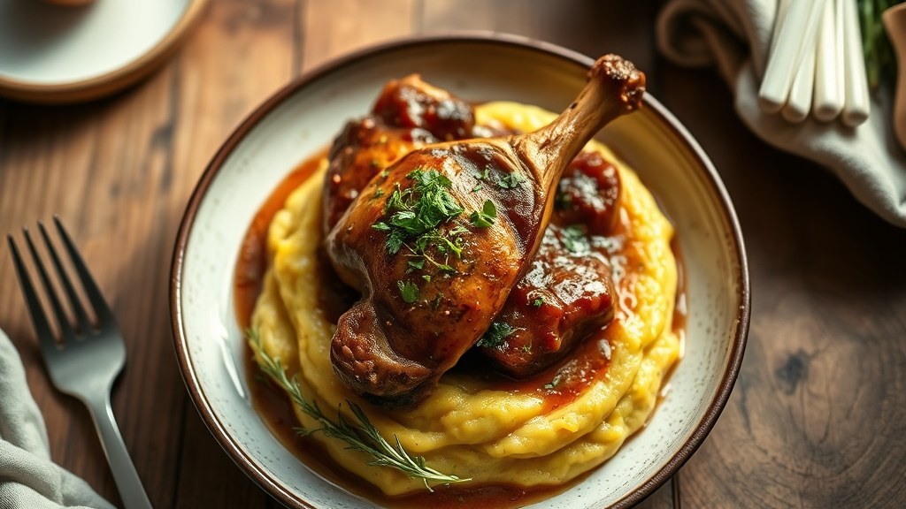Quick Chicken Osso Buco with Lemon Gremolata and Creamy Polenta