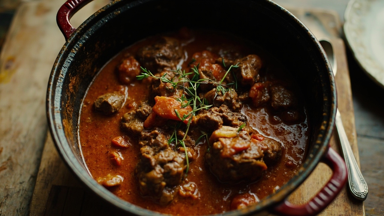 Quick Provençal Beef Daube with Mushrooms