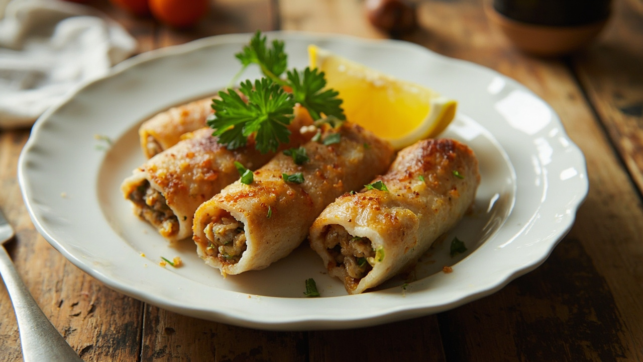Sicilian Swordfish Rolls Stuffed with Pine Nuts, Raisins, and Herbs