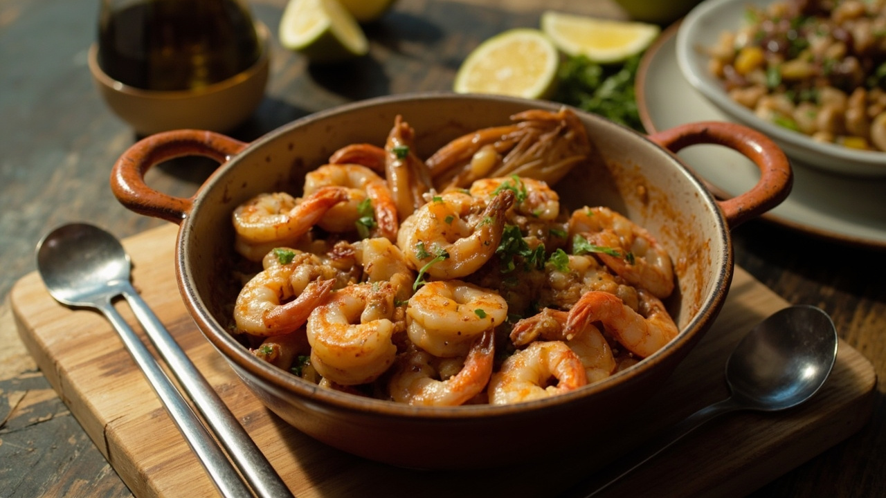 Spanish Garlic Shrimp with White Beans (Gambas Al Ajillo con Judías Blancas)