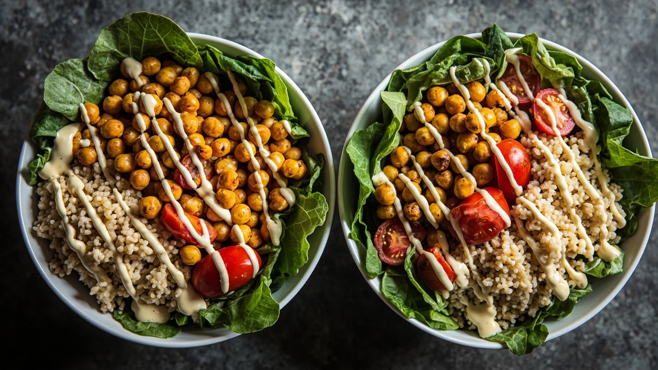 Spiced Chickpea and Couscous Bowl with Lemon Tahini