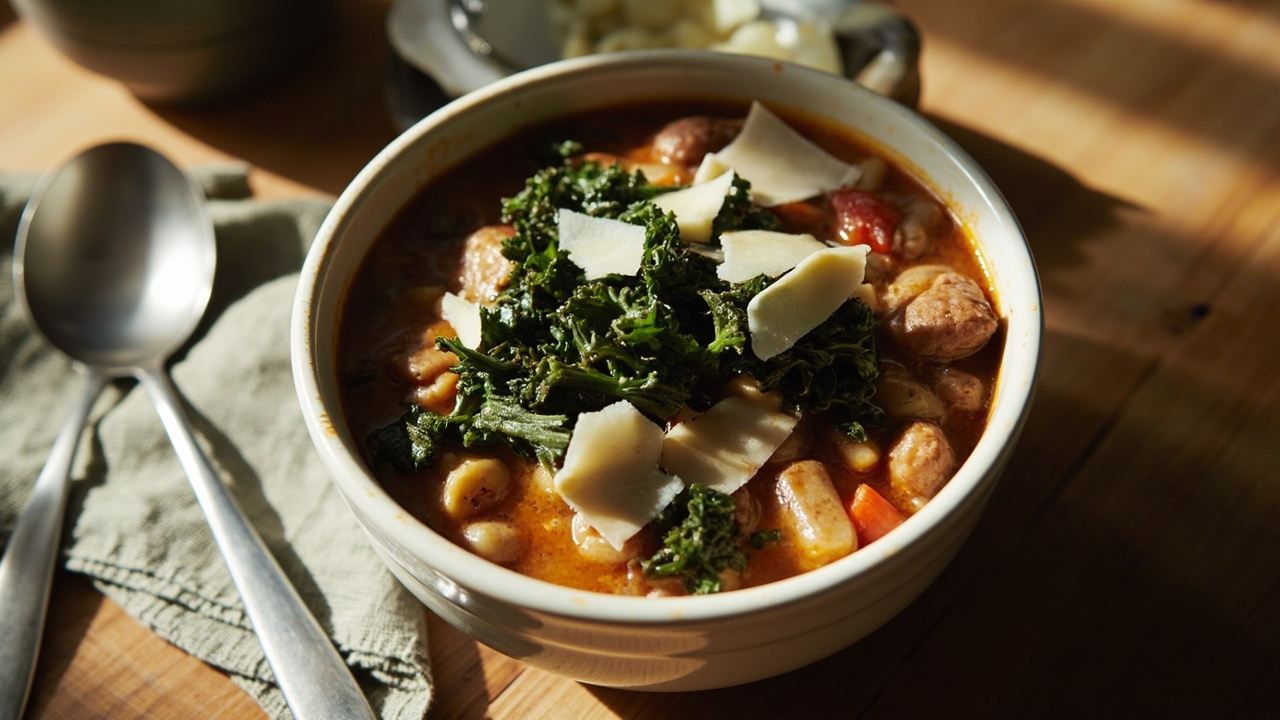 Tuscan White Bean and Kale Soup (Ribollita)