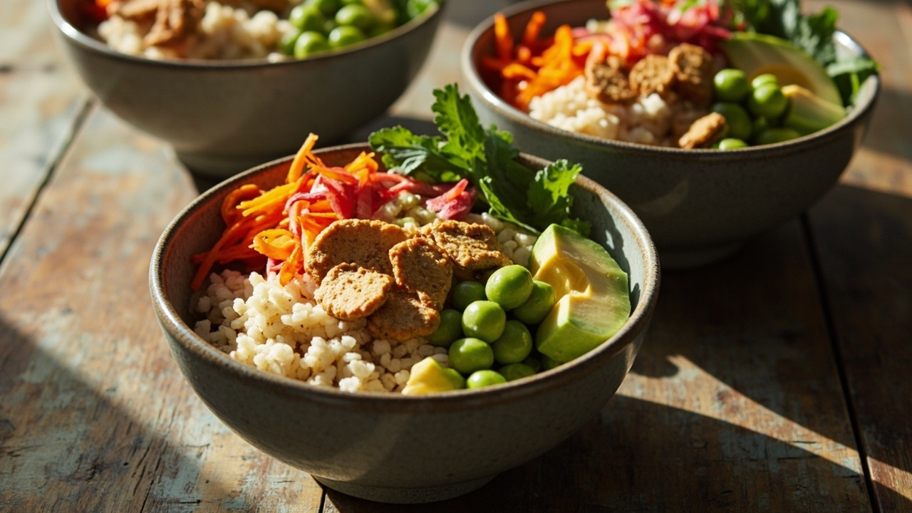 Vegetarian Sushi Grain Bowl with Edamame